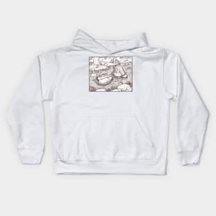 River god and the twins Kids Hoodie